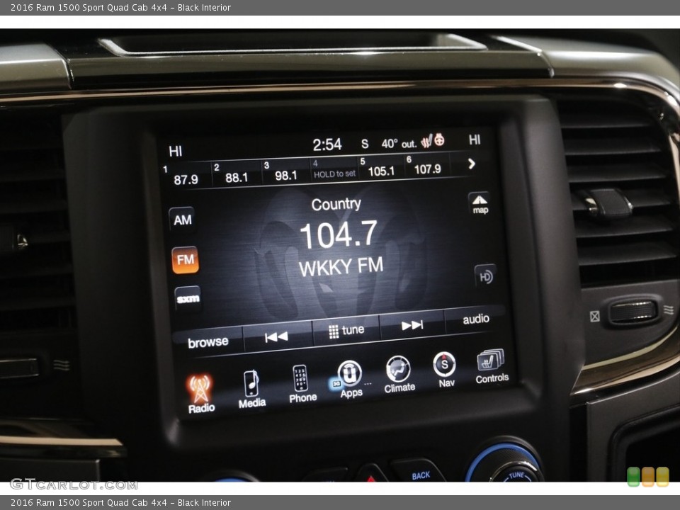 Black Interior Audio System for the 2016 Ram 1500 Sport Quad Cab 4x4 #143558260