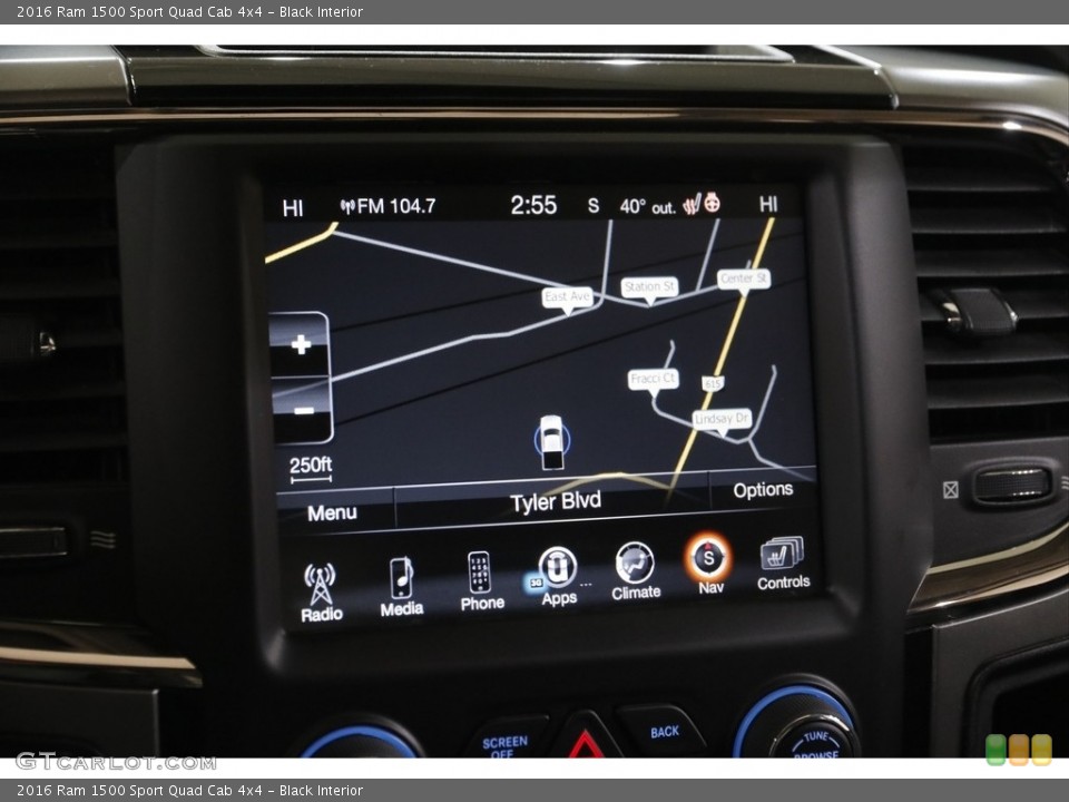 Black Interior Navigation for the 2016 Ram 1500 Sport Quad Cab 4x4 #143558302