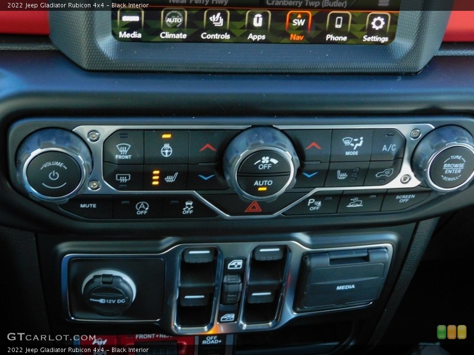 Black Interior Controls for the 2022 Jeep Gladiator Rubicon 4x4 #143558374