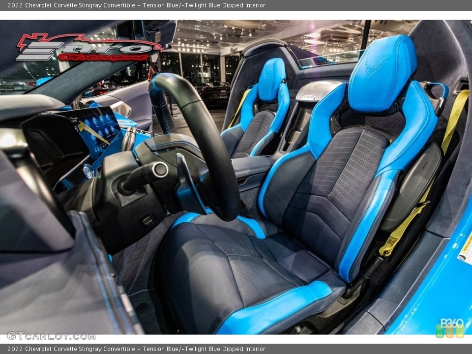 Tension Blue/­Twilight Blue Dipped Interior Photo for the 2022 Chevrolet Corvette Stingray Convertible #143560369