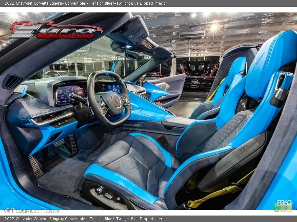 Tension Blue/­Twilight Blue Dipped Interior Front Seat for the 2022 Chevrolet Corvette Stingray Convertible #143560522