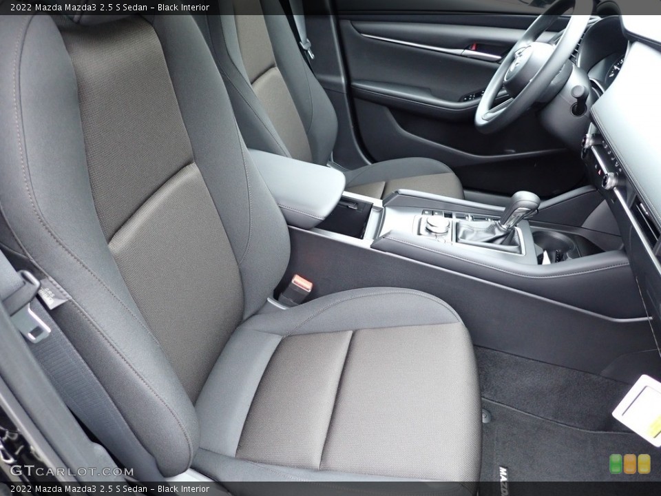 Black Interior Front Seat for the 2022 Mazda Mazda3 2.5 S Sedan #143561077