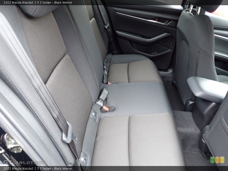 Black Interior Rear Seat for the 2022 Mazda Mazda3 2.5 S Sedan #143561098