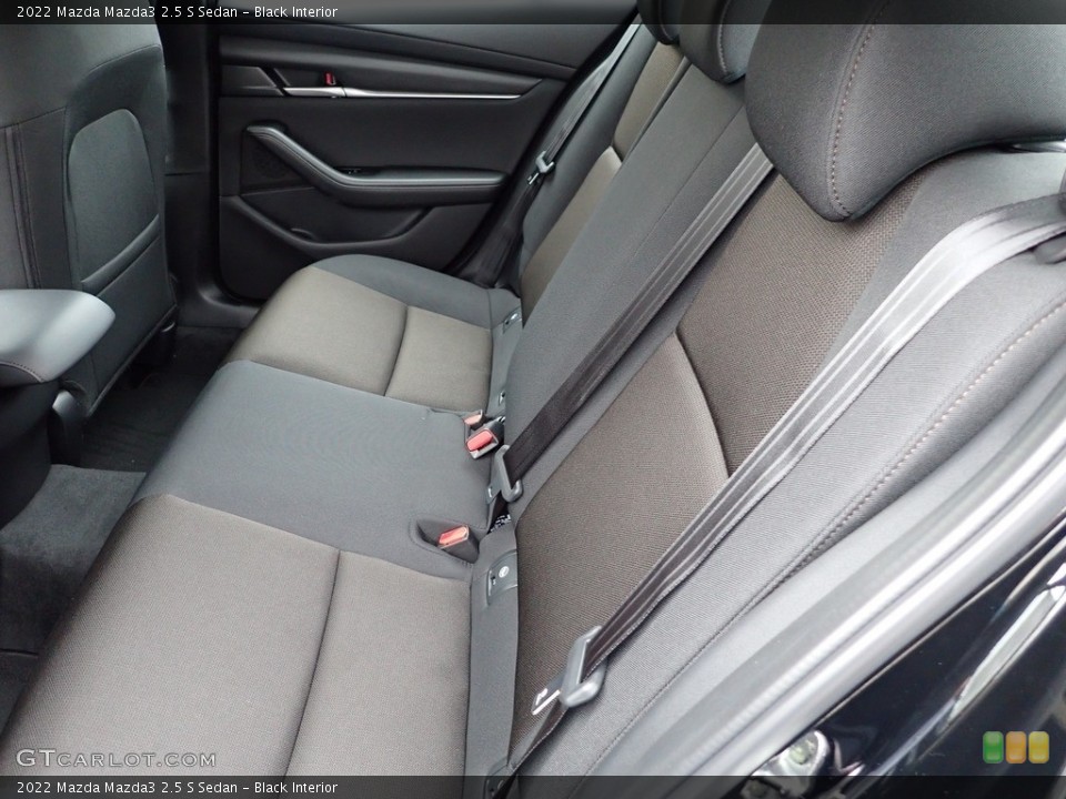 Black Interior Rear Seat for the 2022 Mazda Mazda3 2.5 S Sedan #143561143