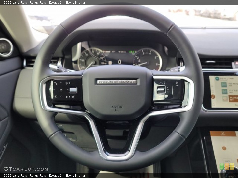 Ebony Interior Steering Wheel for the 2022 Land Rover Range Rover Evoque S #143562034