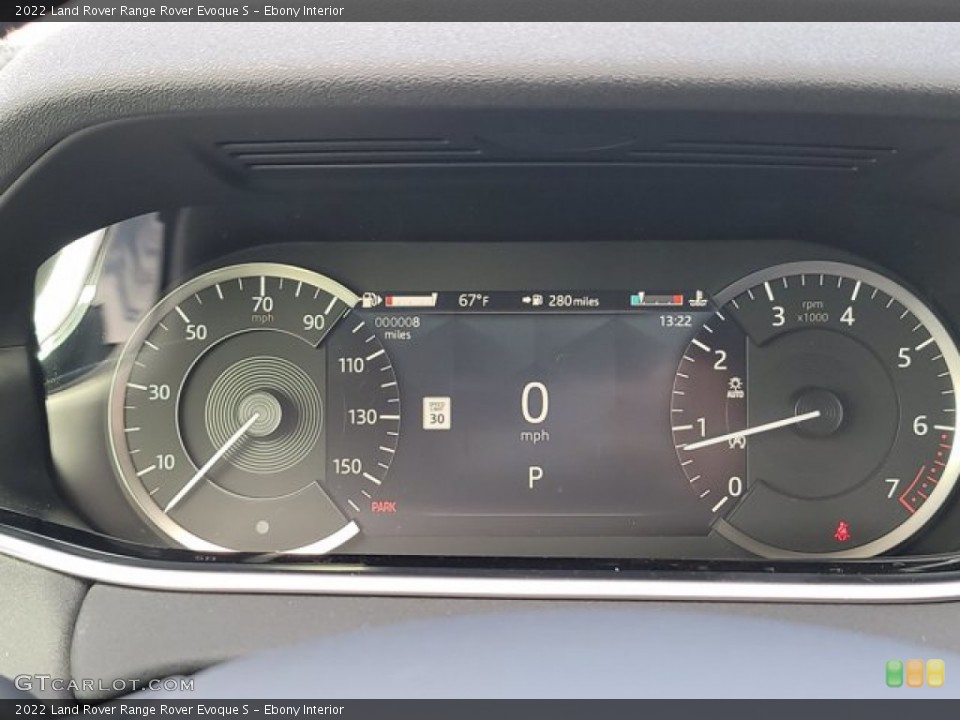 Ebony Interior Gauges for the 2022 Land Rover Range Rover Evoque S #143562163