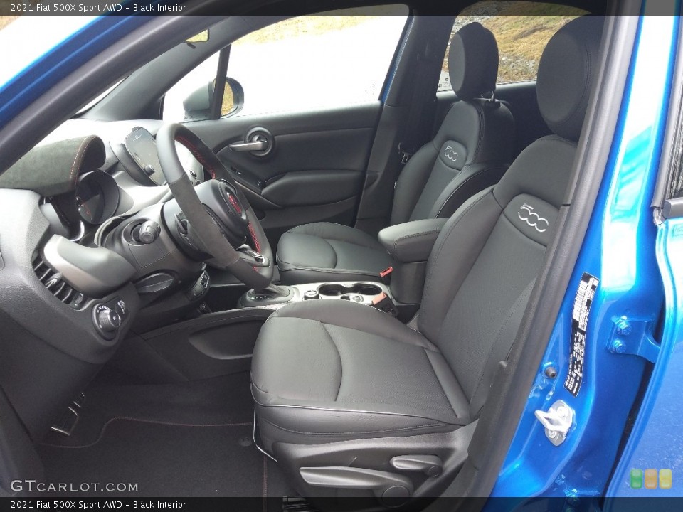 Black Interior Front Seat for the 2021 Fiat 500X Sport AWD #143562916