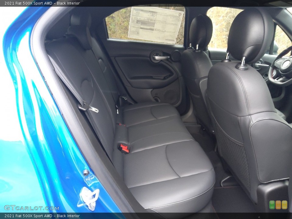 Black Interior Rear Seat for the 2021 Fiat 500X Sport AWD #143563051