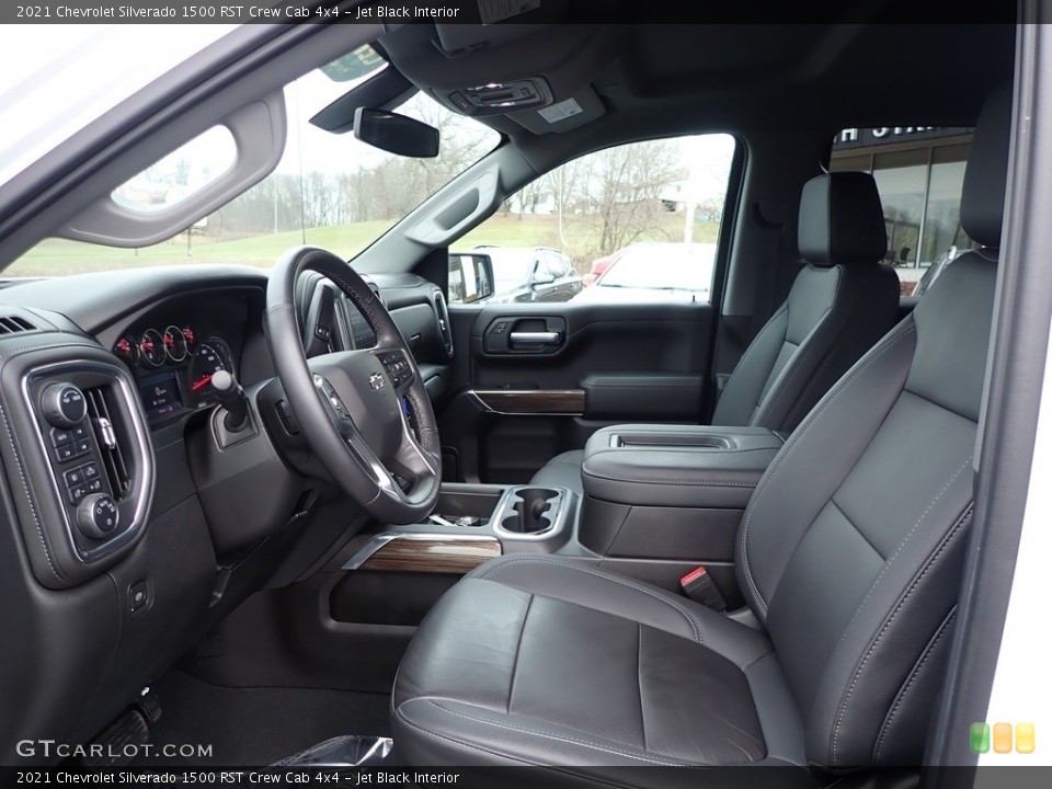 Jet Black Interior Front Seat for the 2021 Chevrolet Silverado 1500 RST Crew Cab 4x4 #143564203