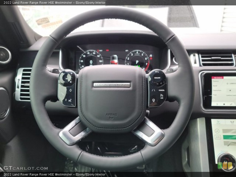 Ebony/Ebony Interior Steering Wheel for the 2022 Land Rover Range Rover HSE Westminster #143564323