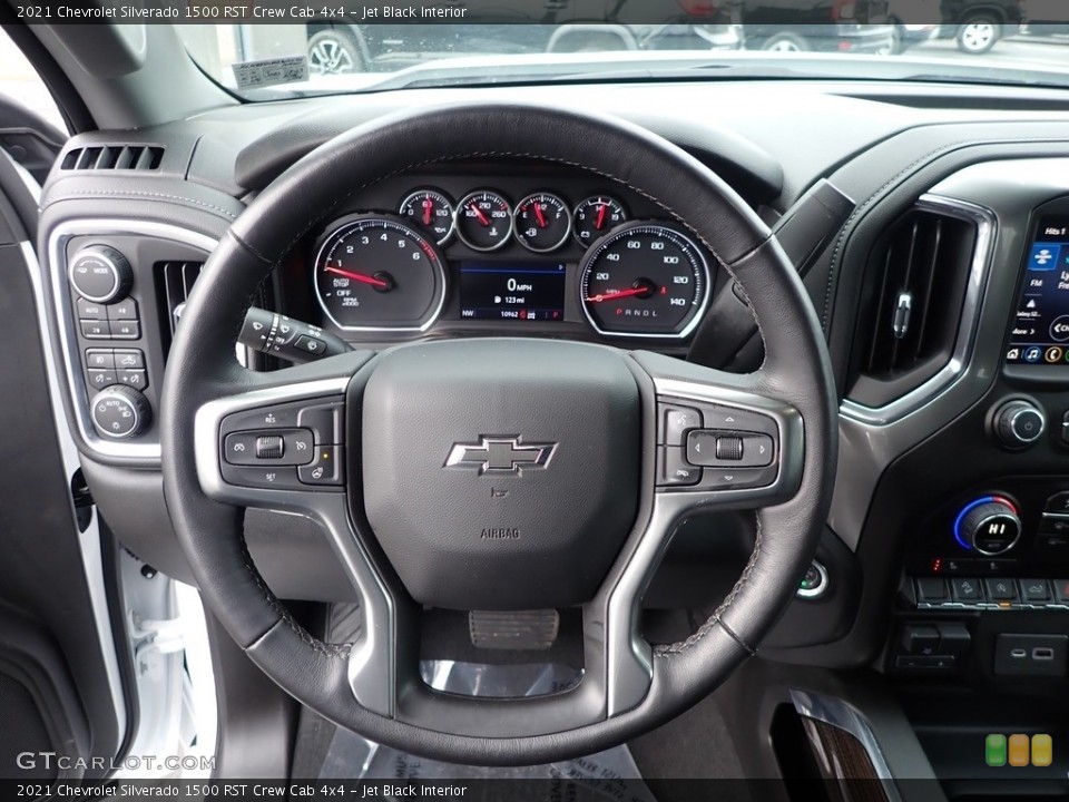 Jet Black Interior Steering Wheel for the 2021 Chevrolet Silverado 1500 RST Crew Cab 4x4 #143564344