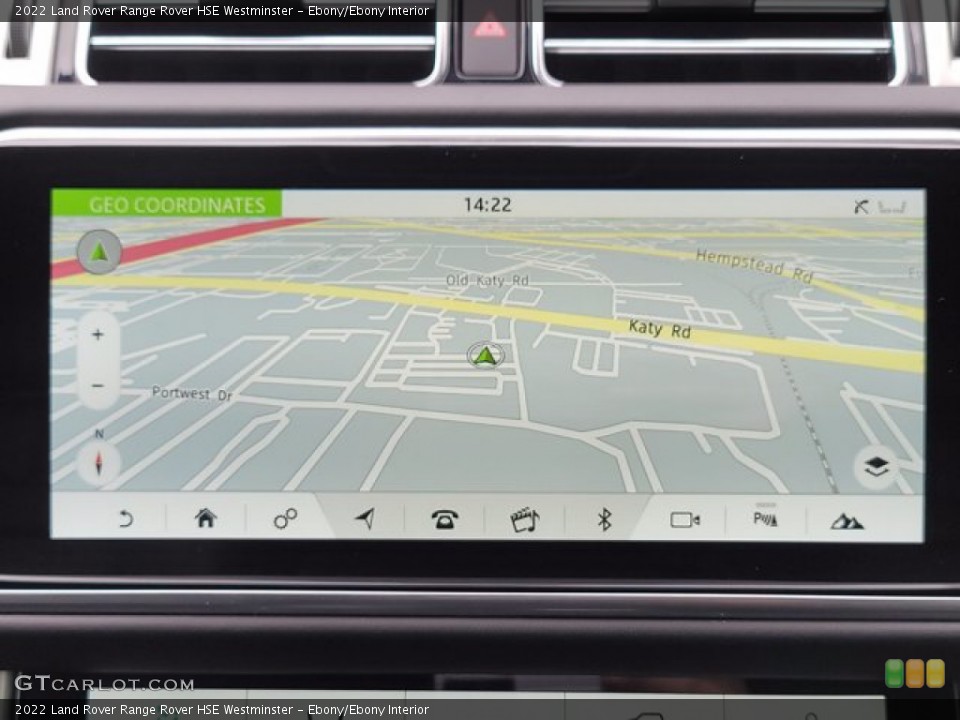 Ebony/Ebony Interior Navigation for the 2022 Land Rover Range Rover HSE Westminster #143564461