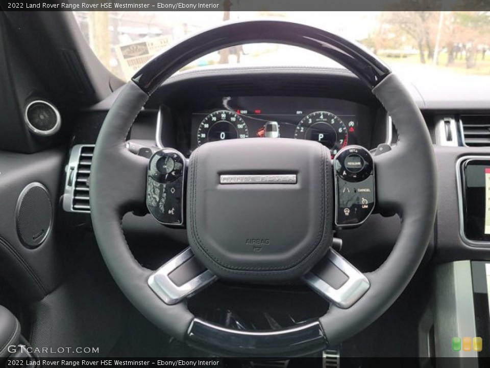 Ebony/Ebony Interior Steering Wheel for the 2022 Land Rover Range Rover HSE Westminster #143565628