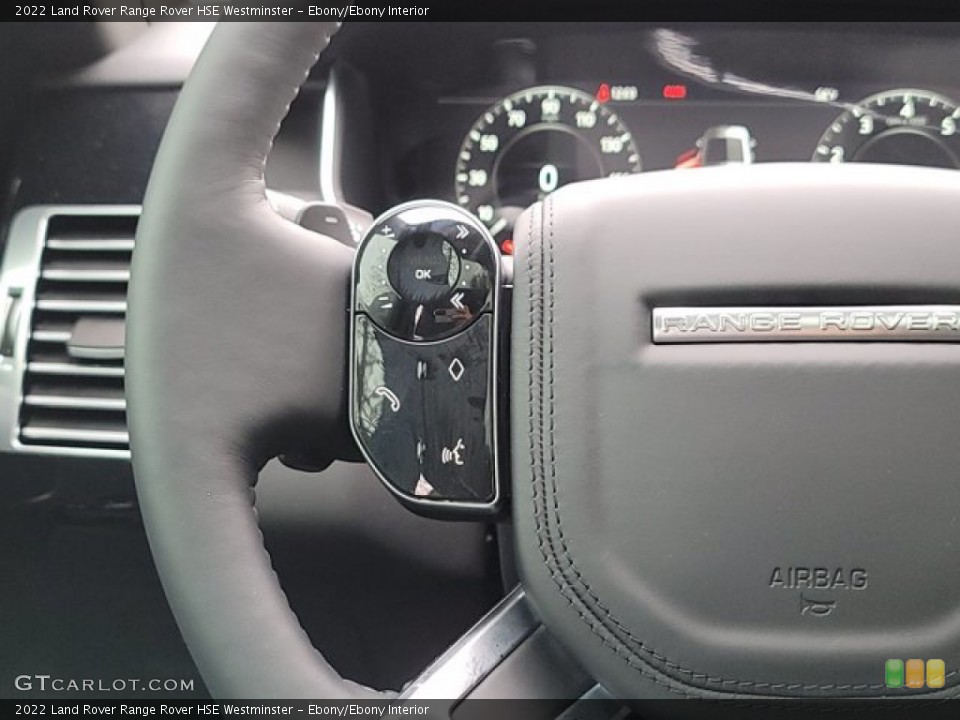Ebony/Ebony Interior Steering Wheel for the 2022 Land Rover Range Rover HSE Westminster #143565652
