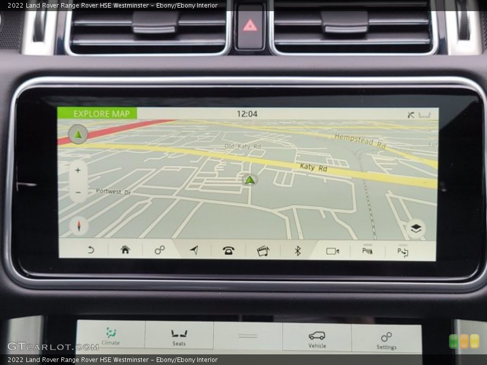 Ebony/Ebony Interior Navigation for the 2022 Land Rover Range Rover HSE Westminster #143565733