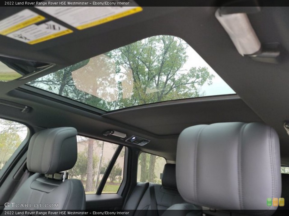 Ebony/Ebony Interior Sunroof for the 2022 Land Rover Range Rover HSE Westminster #143565769