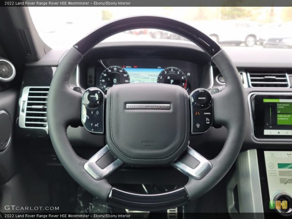 Ebony/Ebony Interior Steering Wheel for the 2022 Land Rover Range Rover HSE Westminster #143566777
