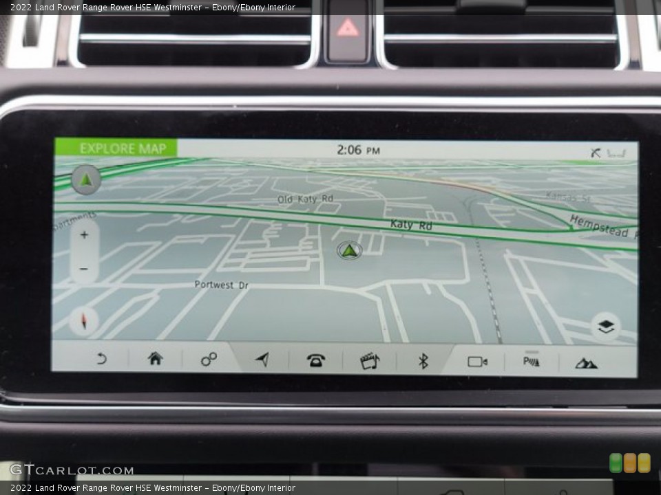 Ebony/Ebony Interior Navigation for the 2022 Land Rover Range Rover HSE Westminster #143566897