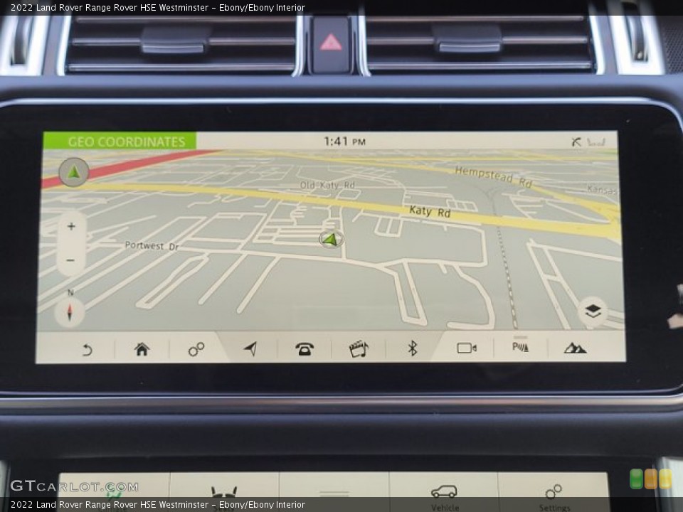 Ebony/Ebony Interior Navigation for the 2022 Land Rover Range Rover HSE Westminster #143567416