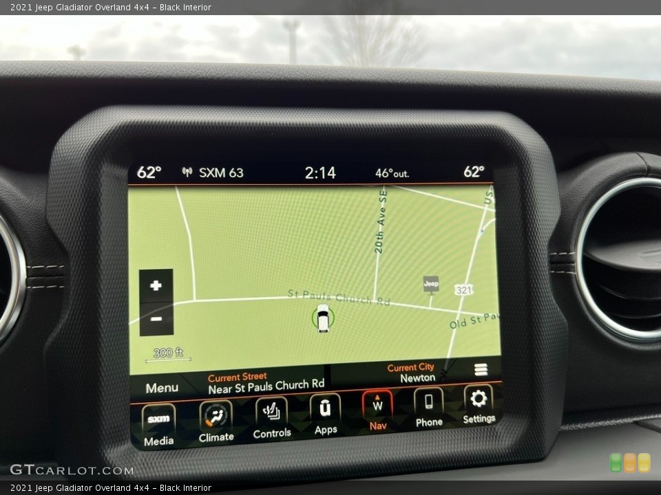 Black Interior Navigation for the 2021 Jeep Gladiator Overland 4x4 #143567728
