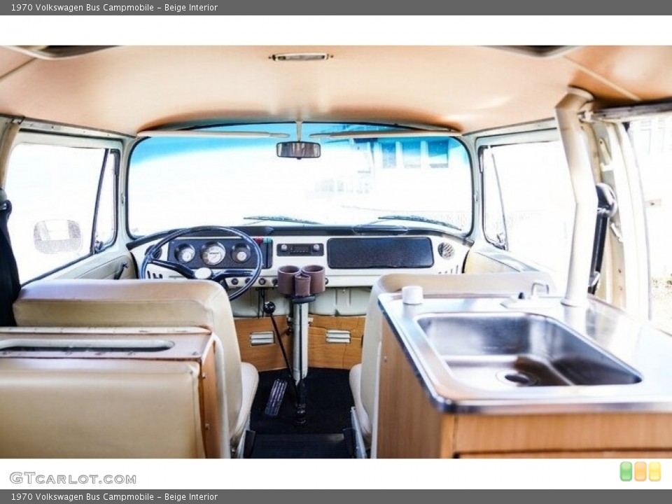 Beige Interior Rear Seat for the 1970 Volkswagen Bus Campmobile #143567926