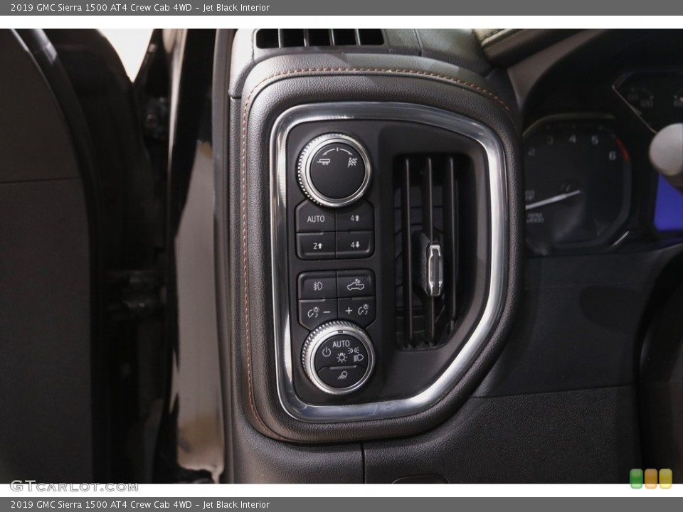 Jet Black Interior Controls for the 2019 GMC Sierra 1500 AT4 Crew Cab 4WD #143573050