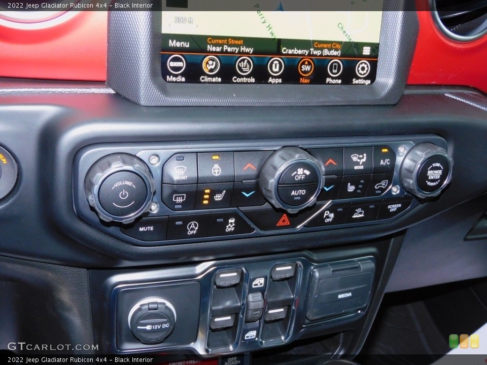 Black Interior Controls for the 2022 Jeep Gladiator Rubicon 4x4 #143577706