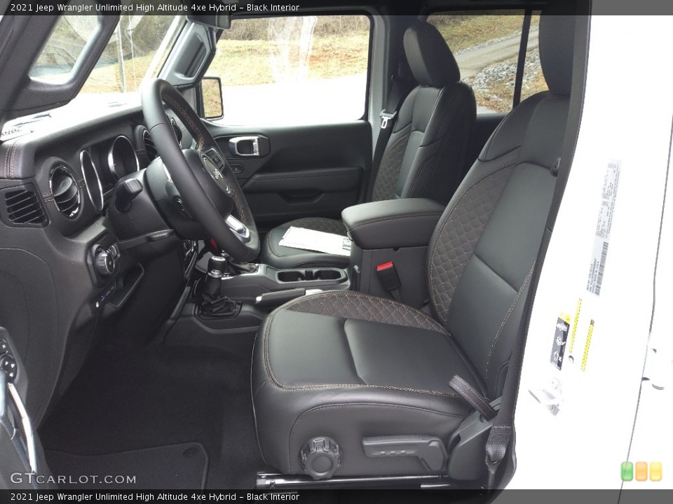 Black Interior Front Seat for the 2021 Jeep Wrangler Unlimited High Altitude 4xe Hybrid #143578992