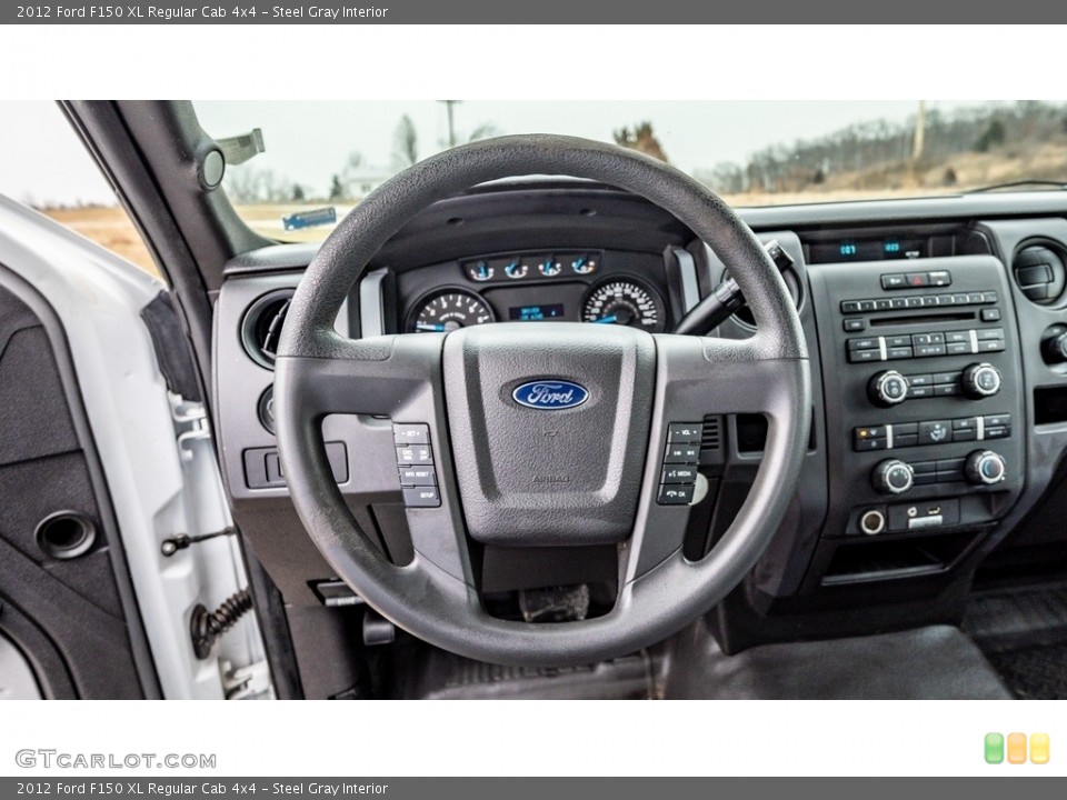 Steel Gray Interior Steering Wheel for the 2012 Ford F150 XL Regular Cab 4x4 #143579094