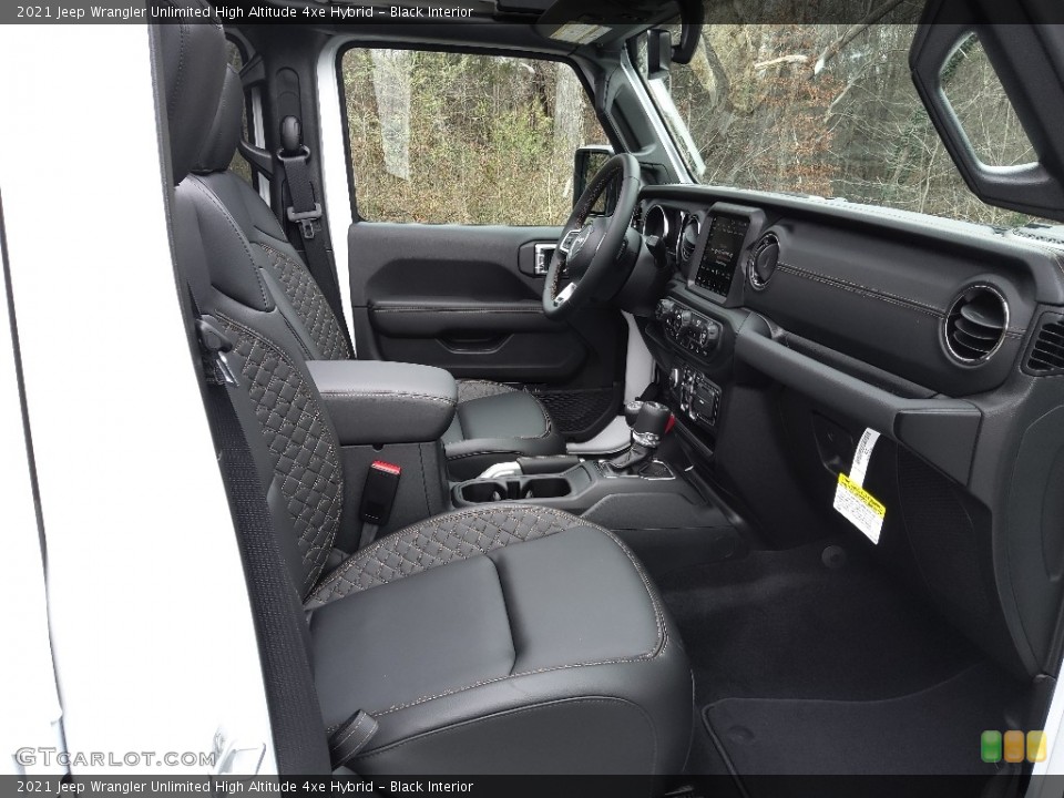 Black Interior Front Seat for the 2021 Jeep Wrangler Unlimited High Altitude 4xe Hybrid #143579175