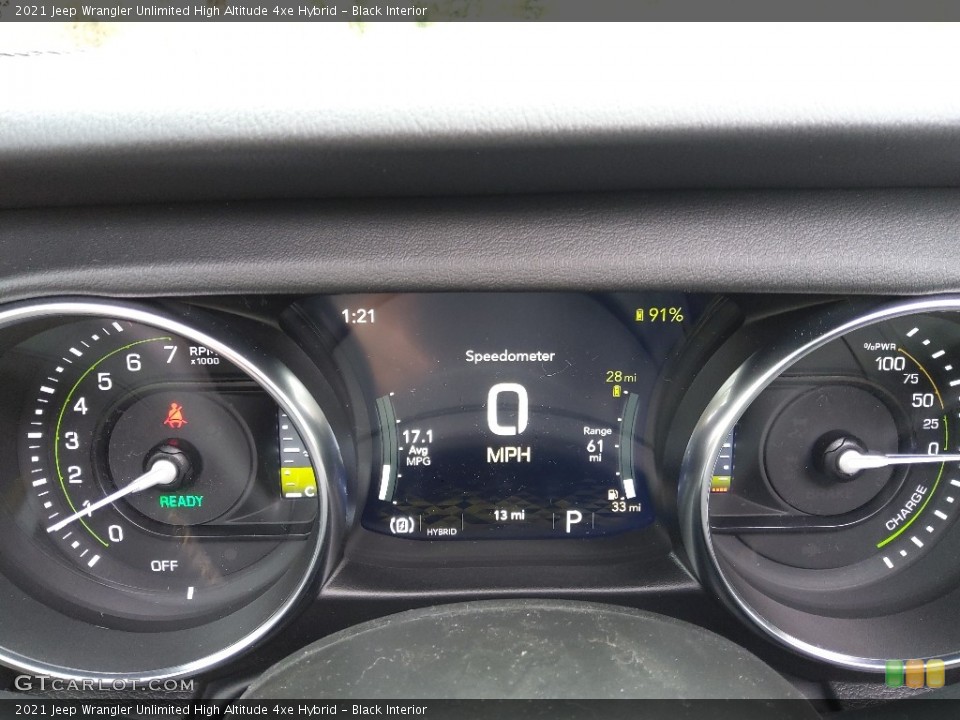 Black Interior Gauges for the 2021 Jeep Wrangler Unlimited High Altitude 4xe Hybrid #143579280