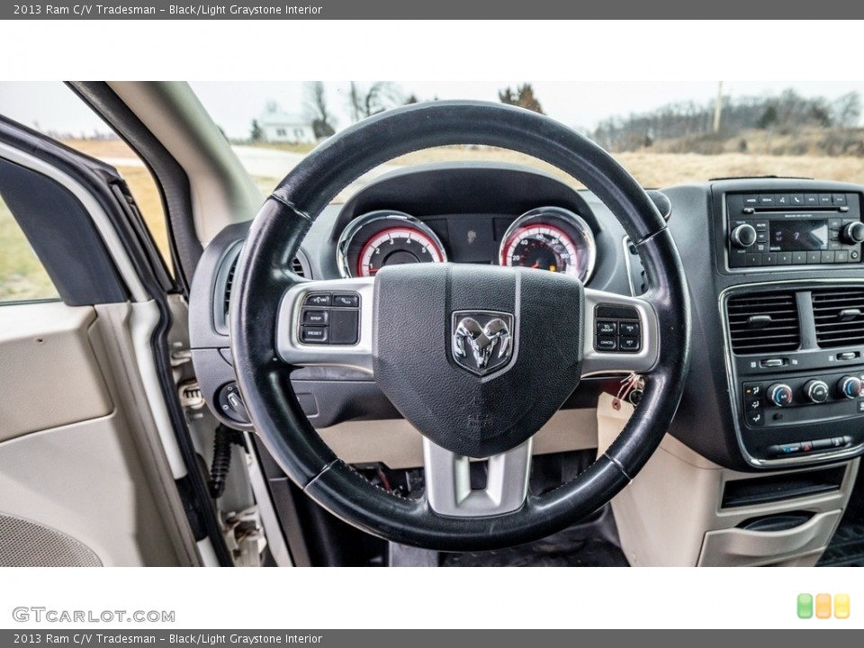 Black/Light Graystone Interior Steering Wheel for the 2013 Ram C/V Tradesman #143579613