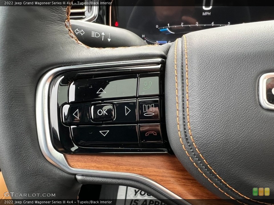 Tupelo/Black Interior Steering Wheel for the 2022 Jeep Grand Wagoneer Series III 4x4 #143580450