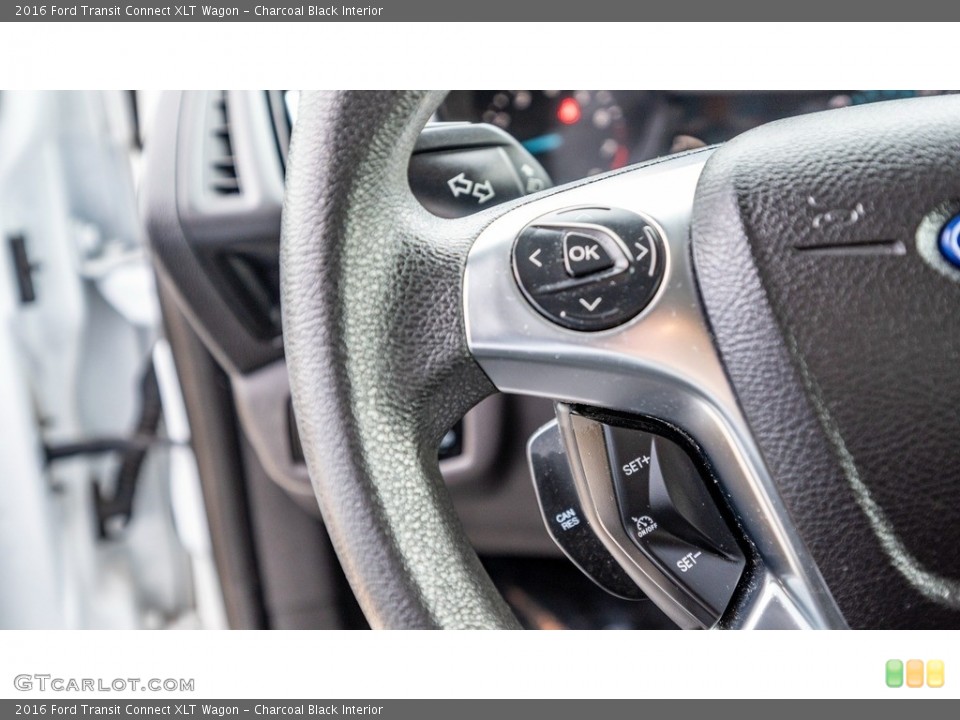 Charcoal Black Interior Steering Wheel for the 2016 Ford Transit Connect XLT Wagon #143580477