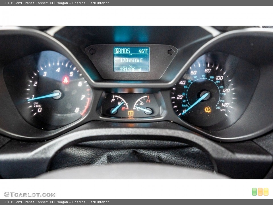 Charcoal Black Interior Gauges for the 2016 Ford Transit Connect XLT Wagon #143580489