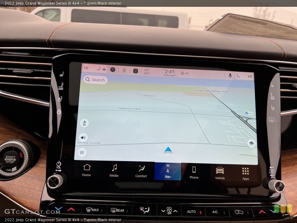 Tupelo/Black Interior Navigation for the 2022 Jeep Grand Wagoneer Series III 4x4 #143580552