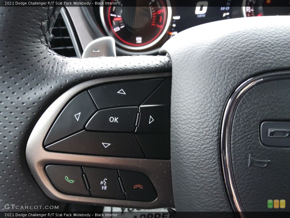 Black Interior Steering Wheel for the 2021 Dodge Challenger R/T Scat Pack Widebody #143581020