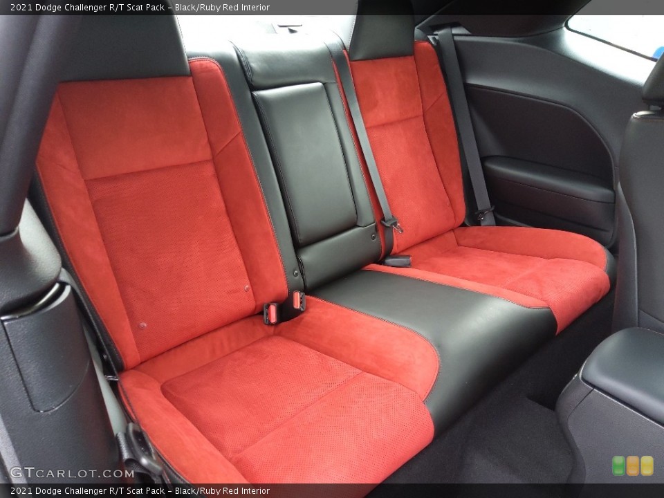 Black/Ruby Red Interior Rear Seat for the 2021 Dodge Challenger R/T Scat Pack #143581371