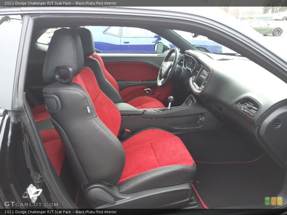 Black/Ruby Red Interior Front Seat for the 2021 Dodge Challenger R/T Scat Pack #143581383
