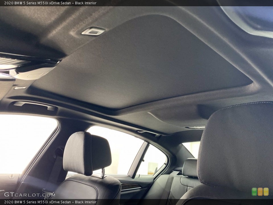 Black Interior Sunroof for the 2020 BMW 5 Series M550i xDrive Sedan #143584799