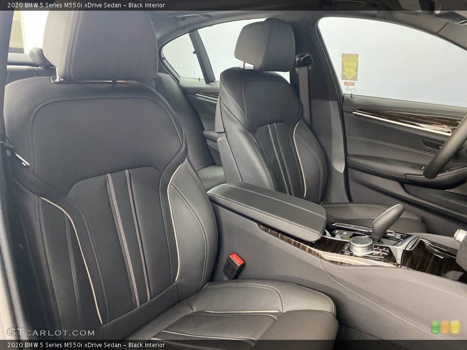 Black Interior Front Seat for the 2020 BMW 5 Series M550i xDrive Sedan #143584829