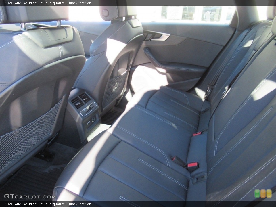 Black Interior Rear Seat for the 2020 Audi A4 Premium Plus quattro #143587165