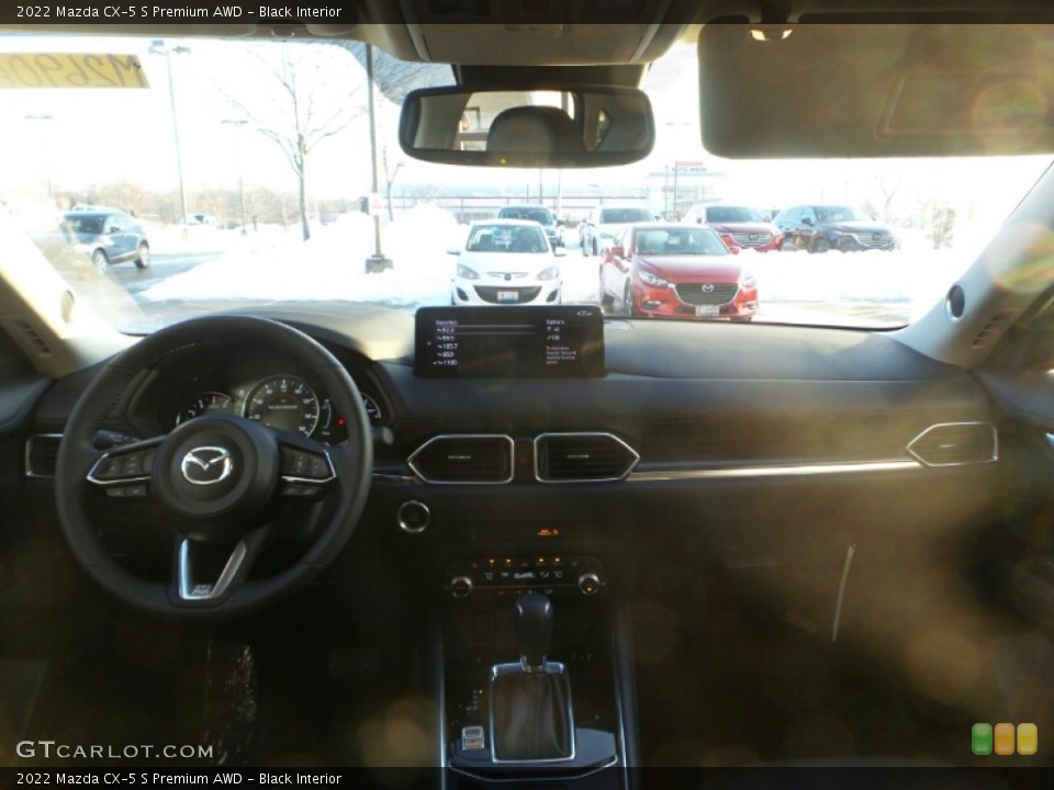 Black Interior Dashboard for the 2022 Mazda CX-5 S Premium AWD #143587288
