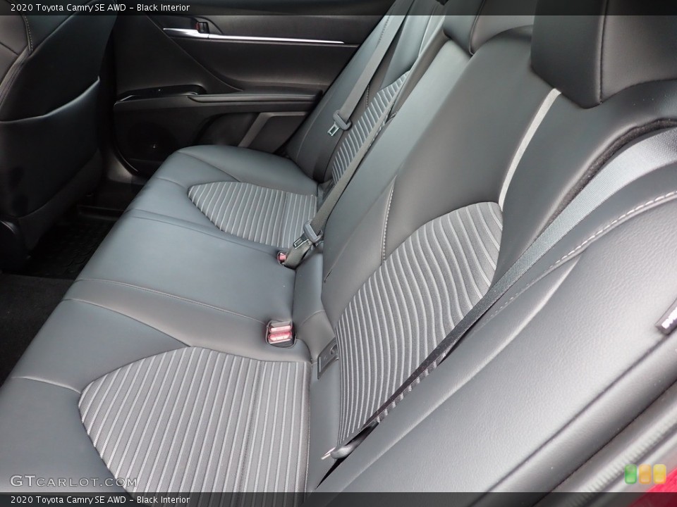 Black Interior Rear Seat for the 2020 Toyota Camry SE AWD #143589616