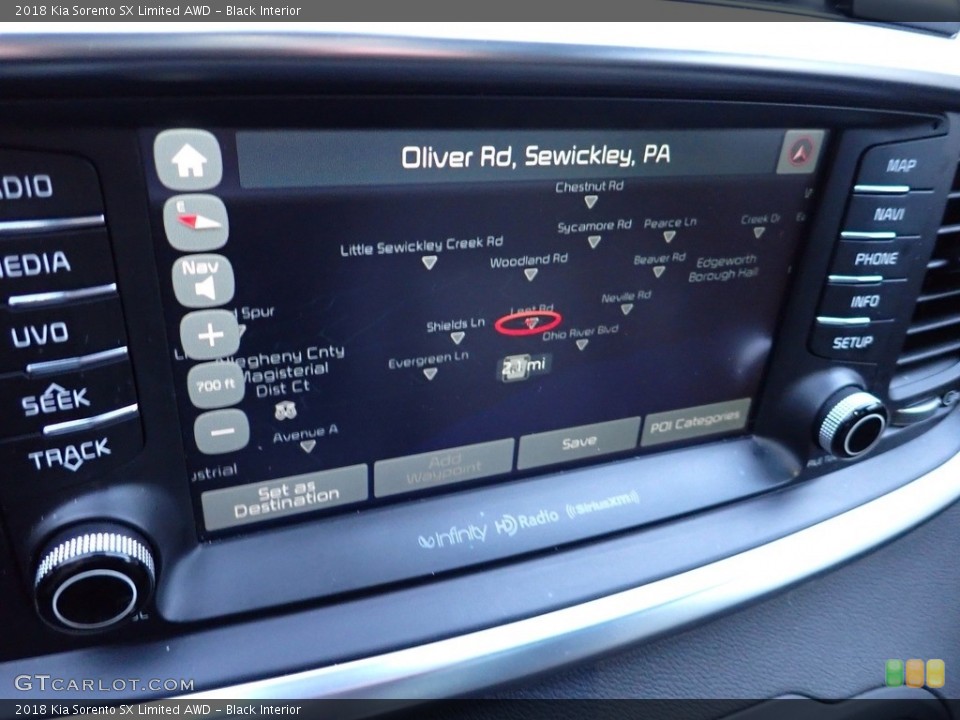 Black Interior Controls for the 2018 Kia Sorento SX Limited AWD #143590475