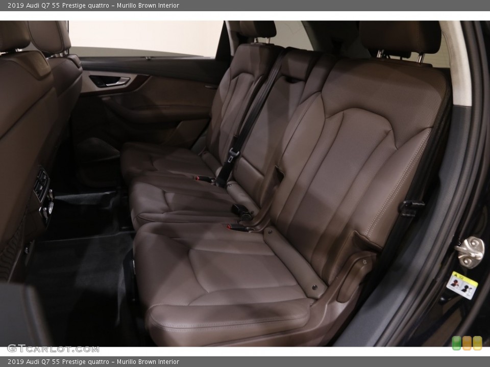 Murillo Brown Interior Rear Seat for the 2019 Audi Q7 55 Prestige quattro #143591365