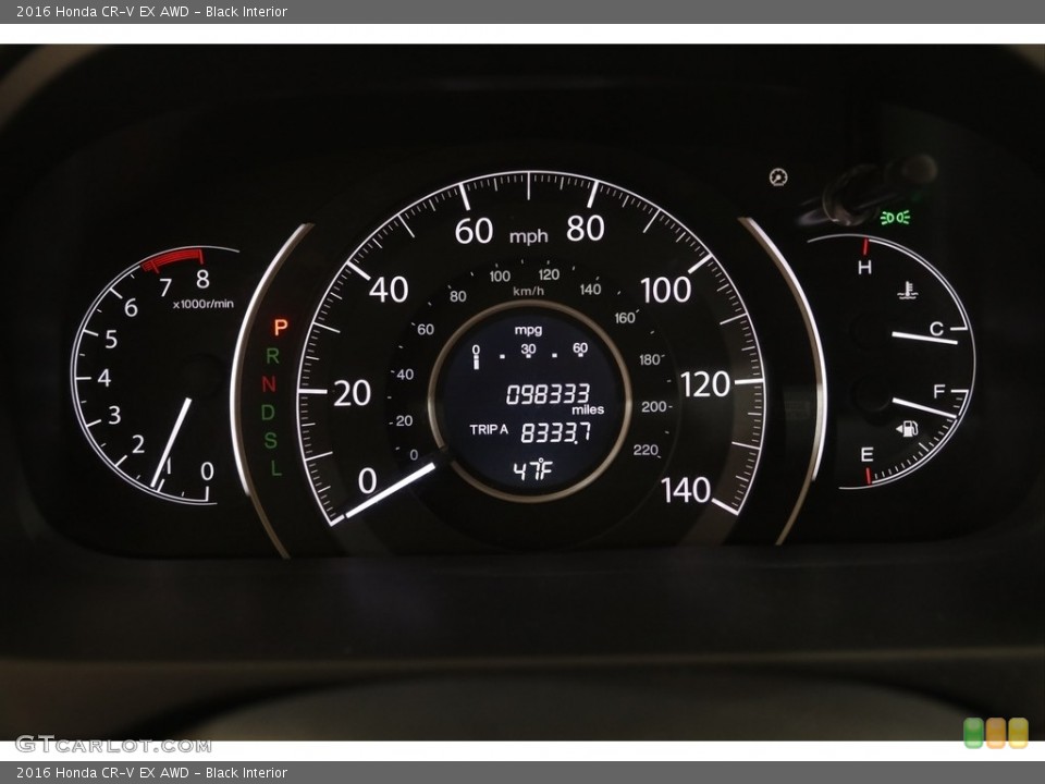 Black Interior Gauges for the 2016 Honda CR-V EX AWD #143591656