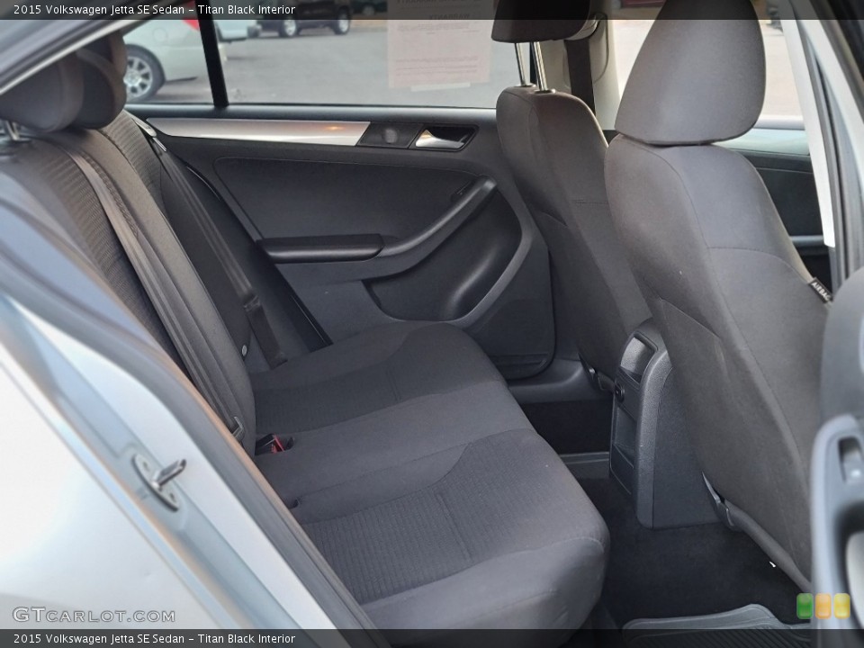 Titan Black Interior Rear Seat for the 2015 Volkswagen Jetta SE Sedan #143592229