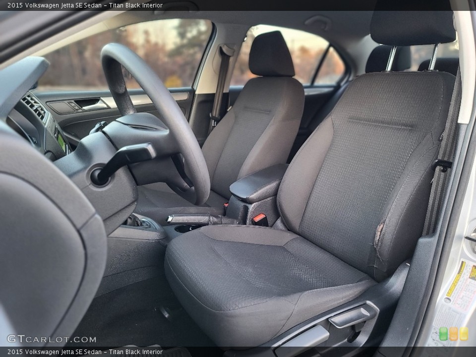 Titan Black Interior Front Seat for the 2015 Volkswagen Jetta SE Sedan #143592337