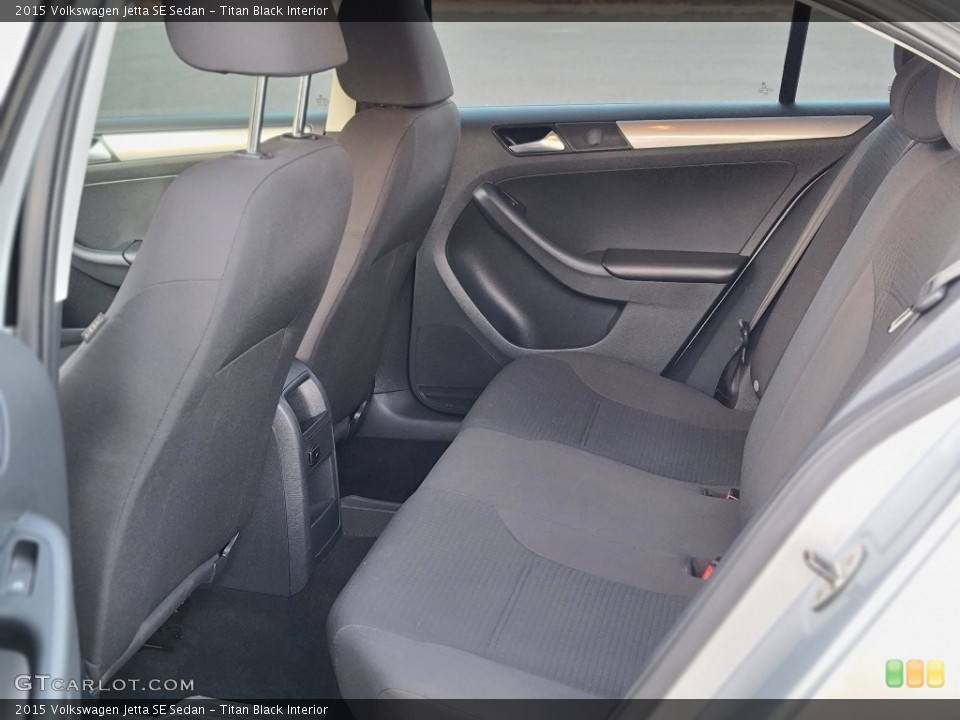 Titan Black Interior Rear Seat for the 2015 Volkswagen Jetta SE Sedan #143592370